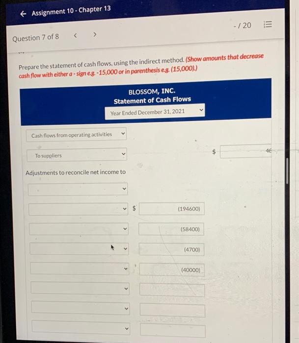 of Financial Position December 31 2021 Assets 2020 Cash $97.000 $47.000 120,000