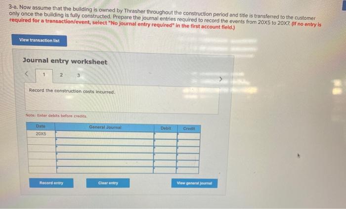 contract provides for progress payments. Thrasher's accounting year ends 31 December. Work