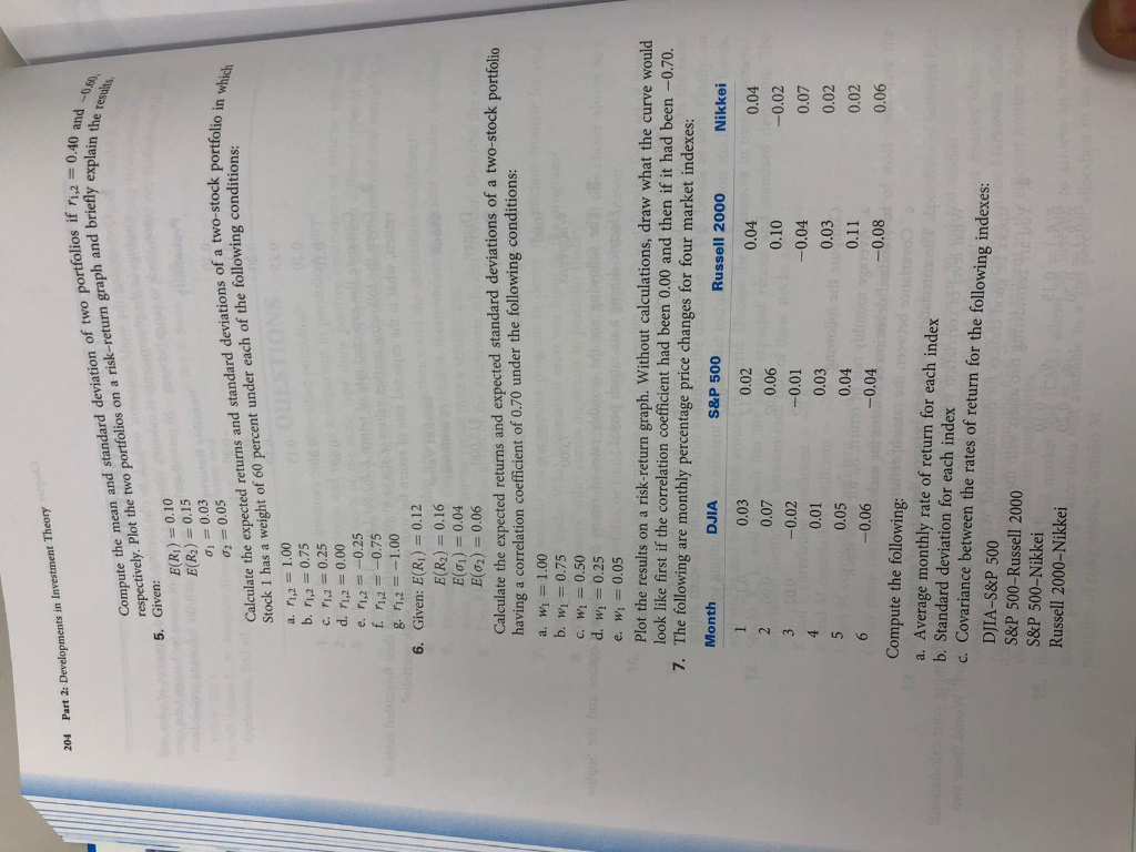 `Using Excel solve the problem 7, page 204 of your textbook. Make