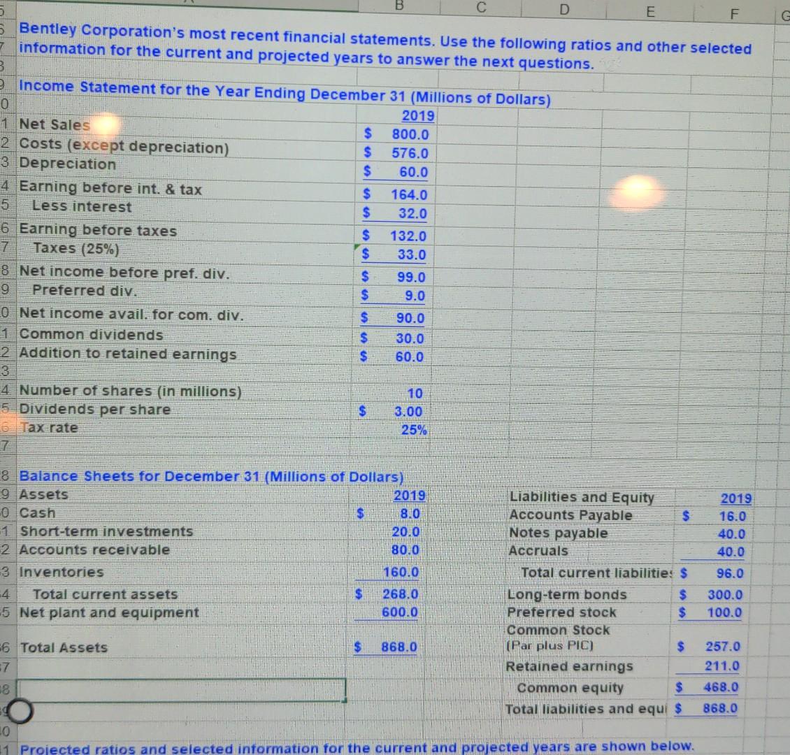 please fill in the yellow D E 5 F 5 Bentley Corporation's