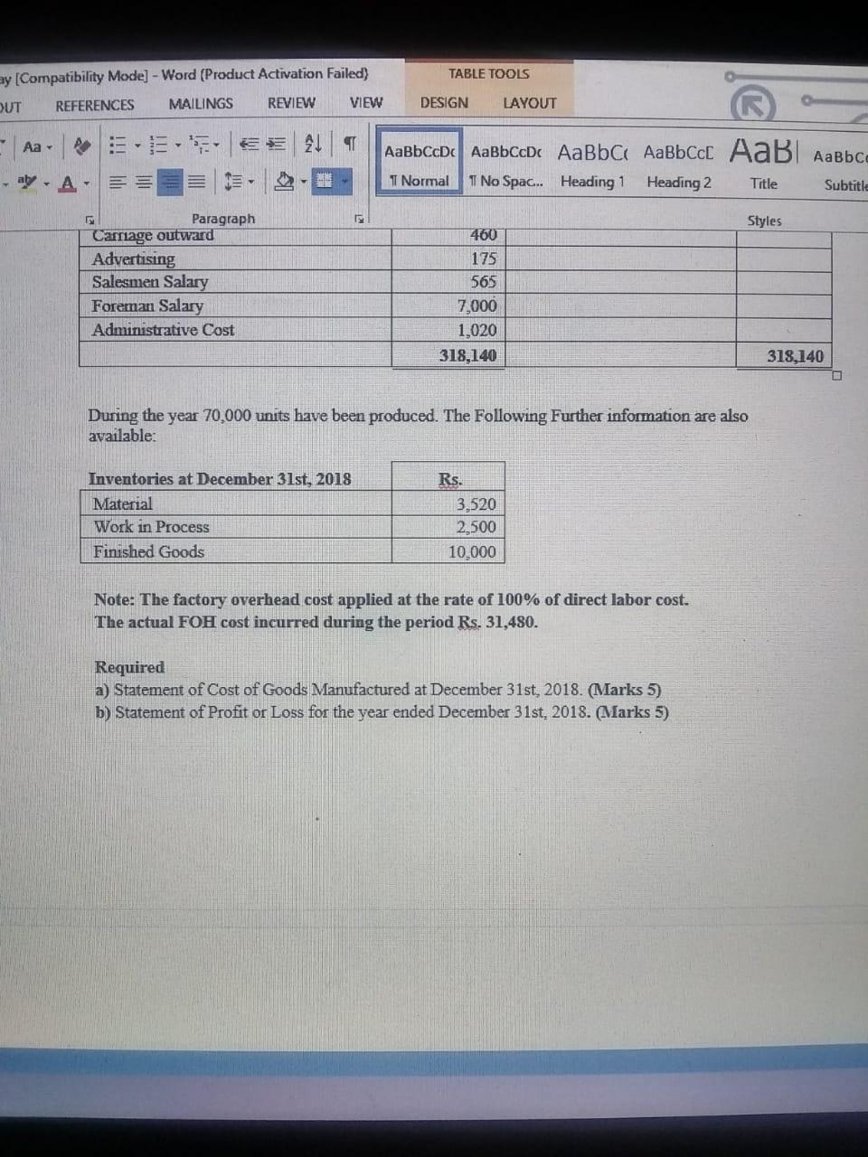 REFERENCES MAILINGS REVIEW VIEW DESIGN LAYOUT A Aa - E ALT -