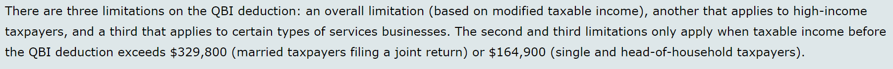taxable income before the QBI deduction of $198,500. Thad, a CPA, operates