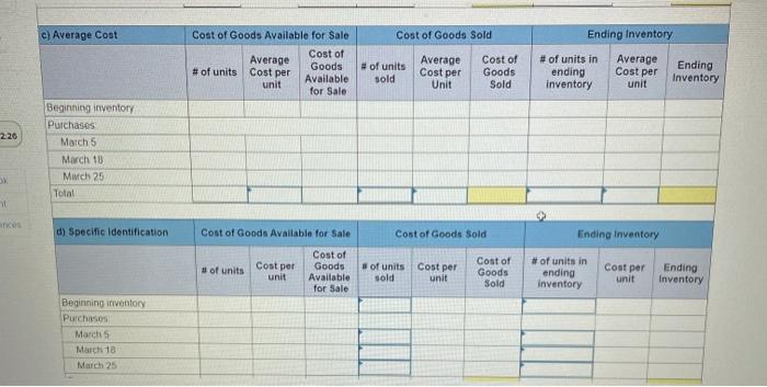 a periodic inventory system. It entered into the following purchases and sales
