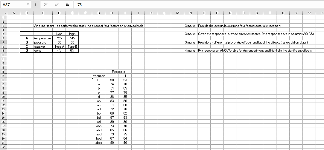 AS7 : 78 A B D E F G H 1