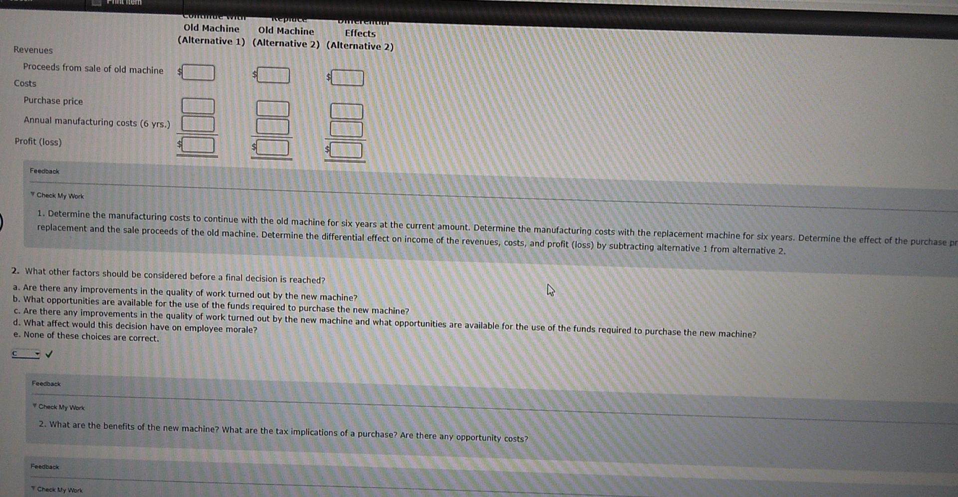 replacing a machine that has been used in its factory for four