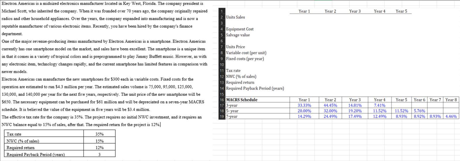 Please show work on Excel and Show Formulas Year 1 Year 2