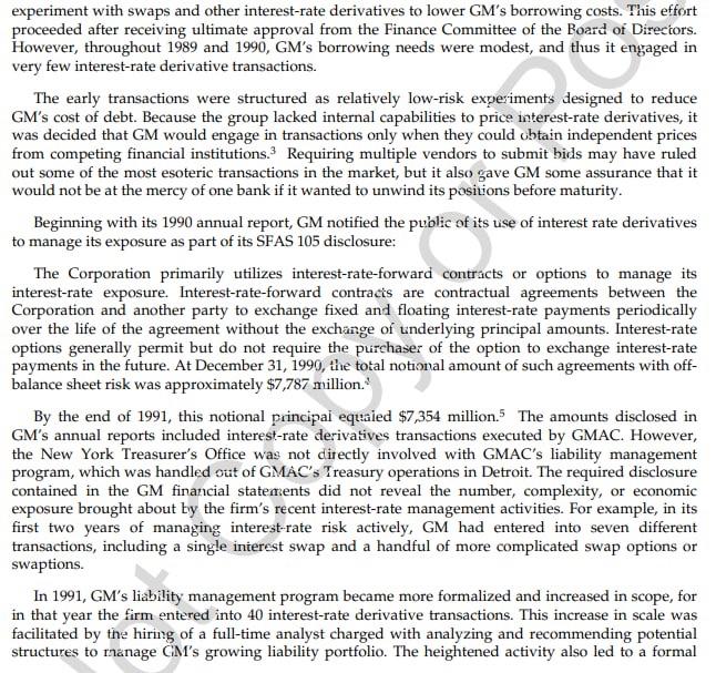 its exposure? How would you propose that GM measures its interest rate