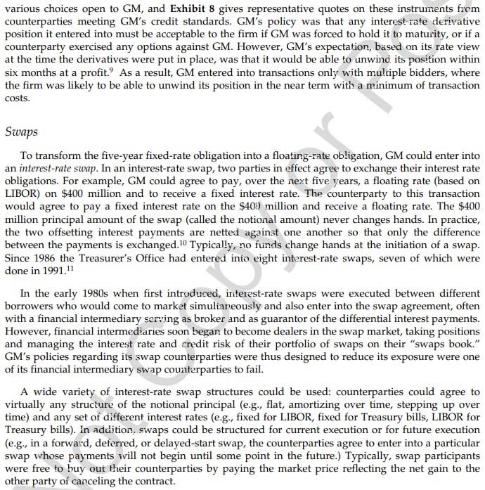 GM? What role should it play in the liability management program? Why?