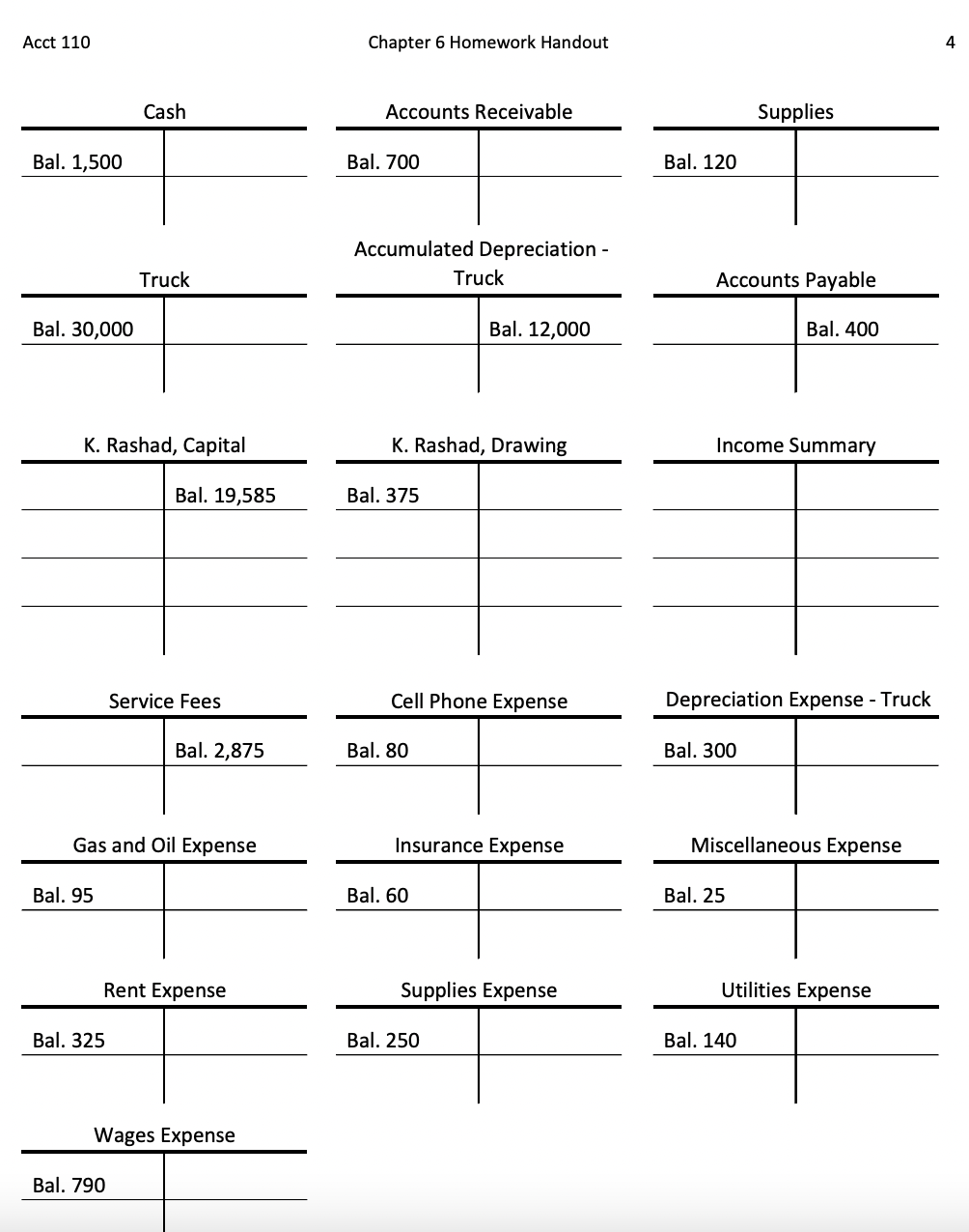 typing "T" for true or "F" for false in the column to