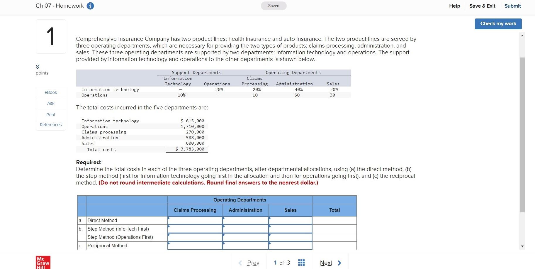  Ch 07 - Homework i Saved Help Save & Exit Submit
