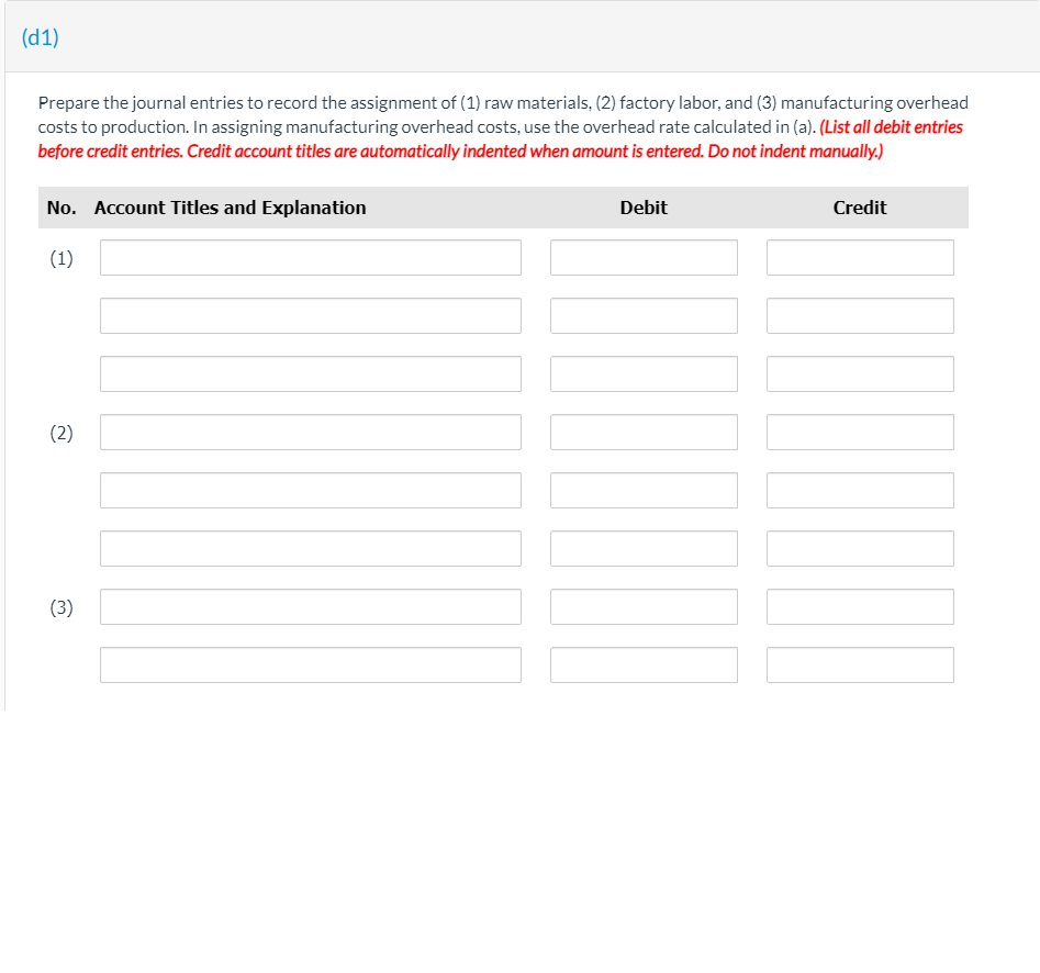 year. Predetermined overhead rate 120 % e Textbook and Media List of