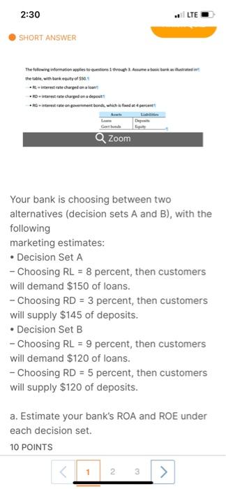 PLEASE HELP 2:30 + TE SHORT ANSWER The following information ples to