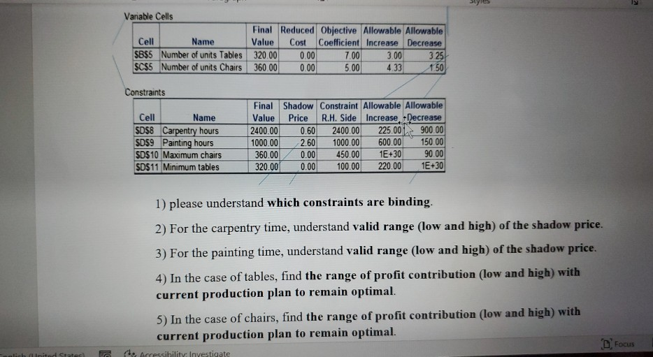  i need help i go not understand this Variable Cells Final