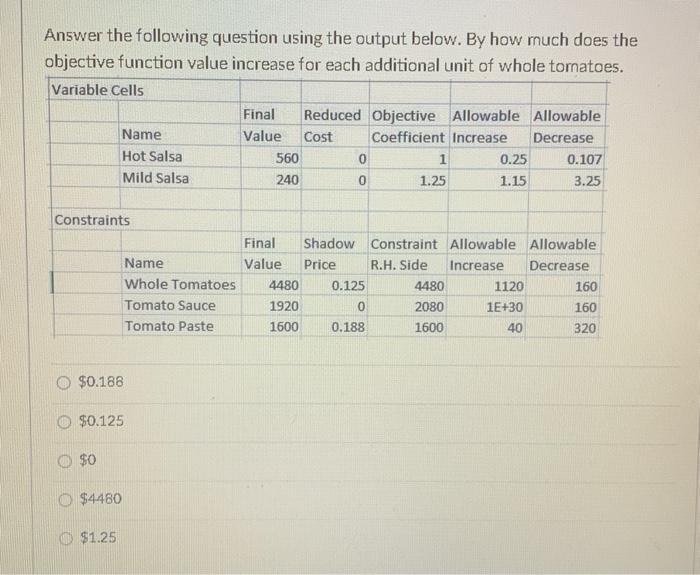  Answer the following question using the output below. By how much