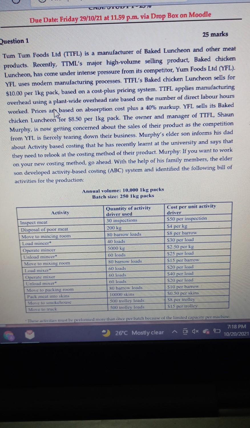 is $3.00 Pred: Calculate Tum Tum Foods Ltd (TTFL) cont per Ikg