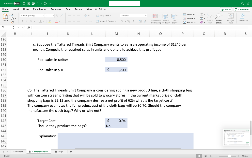 7 The company buys cloth in various colors and then makes the