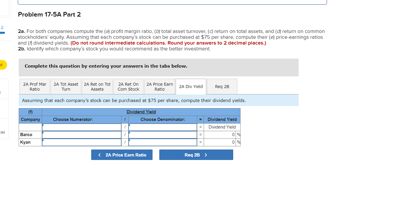 statements of two companies competing in the same industry follows. Kyan Company