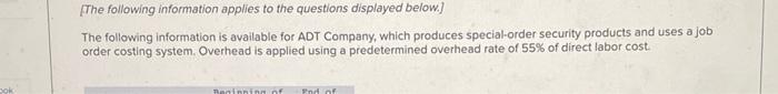 Other overhead costs 98,000 t ces Exercise 15-12 (Algo) Computing materials, labor,