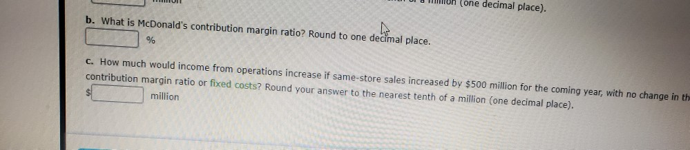 company-owned restaurants had the following sales and expenses (in millions): Sales Food