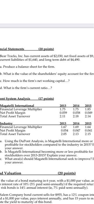please i need help with 3 and 4! i need formulas on