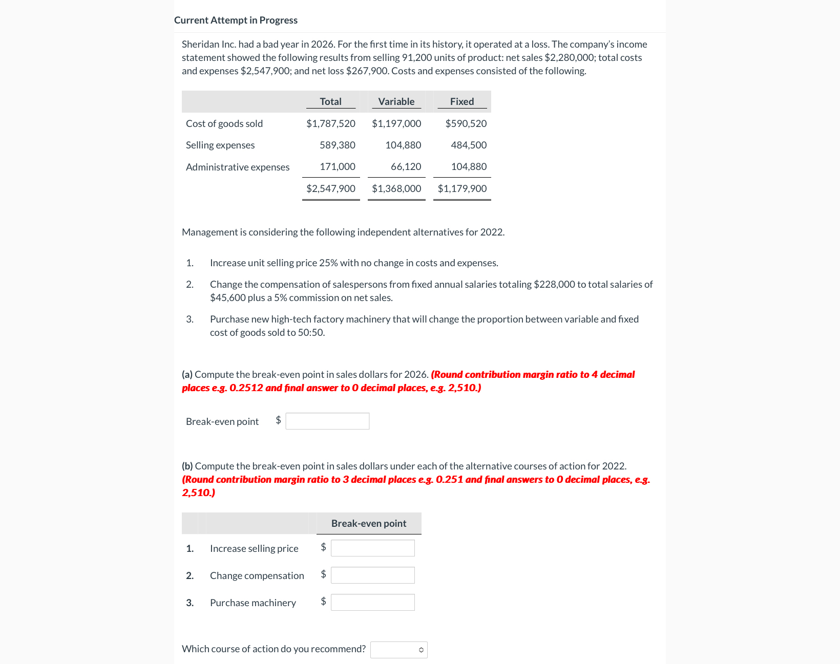  Current Attempt in Progress Sheridan Inc. had a bad year in