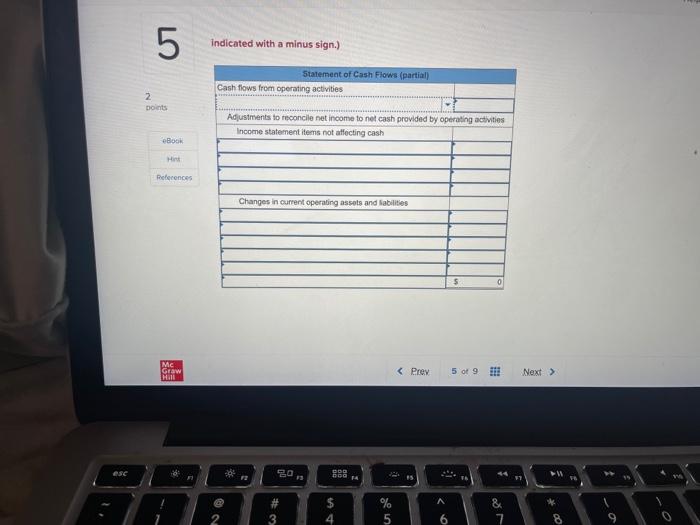 LO P2 2 points The following income statement and additional year-end information