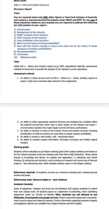  Word count 2500 (-10%) EXCLUDING references Structures Report Topic: You are