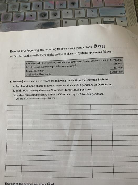  K M ? 1 B 3 Exercise 11-12 Recording and reporting