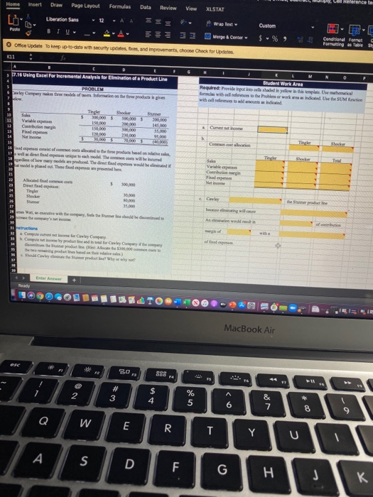 Can someone please help answer this using excel? Home Draw Reference te