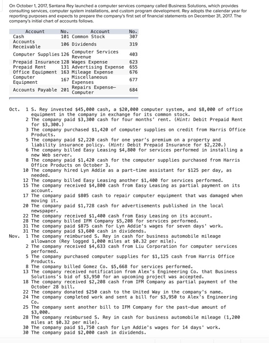  please help not sure what else im missing On October 1,