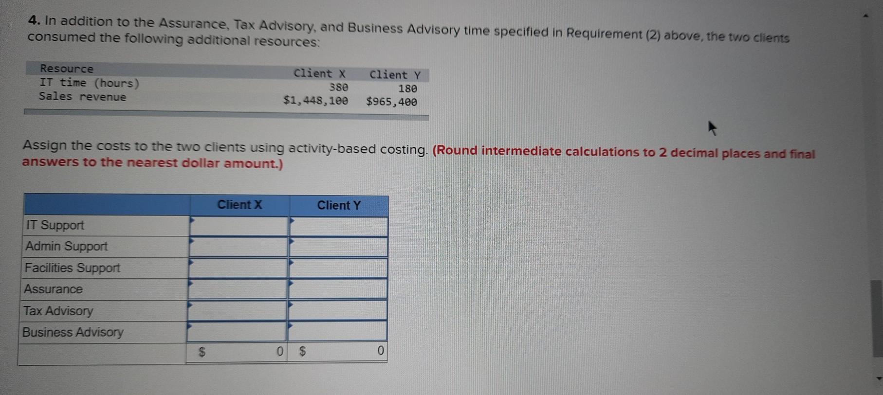 are allocated to the three revenue- generating departments, and (2) the revenue-generating