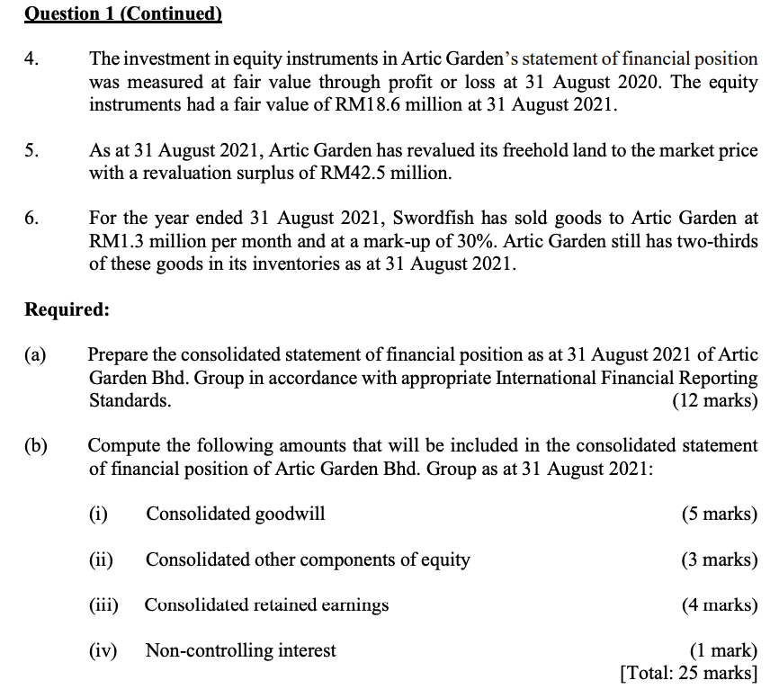 Garden Bhd. (Artic Garden), a public listed company, had acquired Swordfish Bhd.