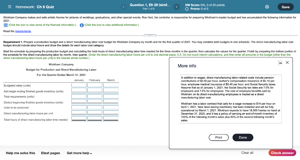 6 HW Score: 0%, 0 of 25 points O Points: 0 of