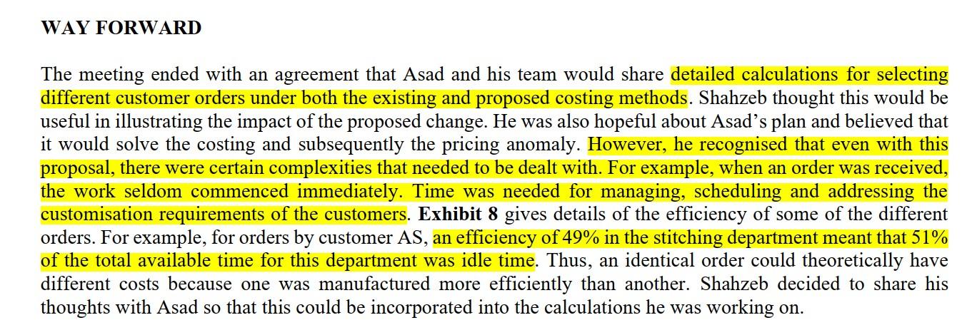 customer as the "product." Use cost per minute as the basis of