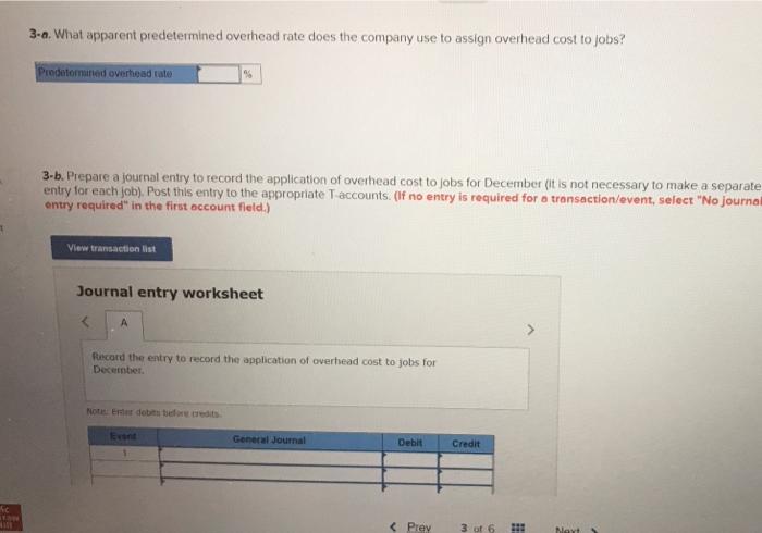 year Data from the job cost sheets of the three jobs follow:
