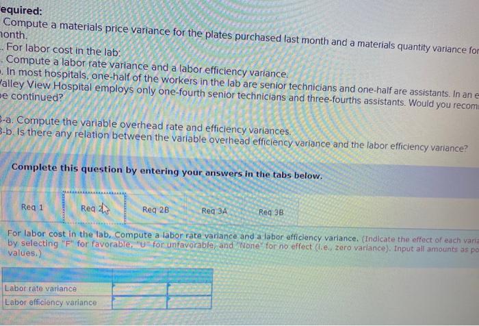 for lab tests are consistently higher at Valley View than at other