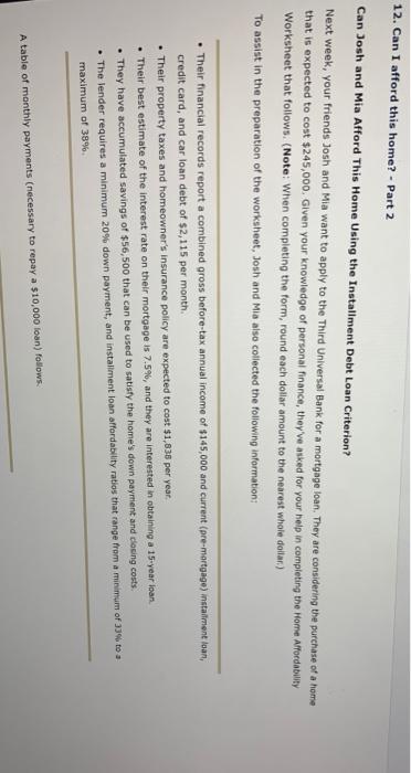  *The bottom table is the question. Need filled. 12. Can I