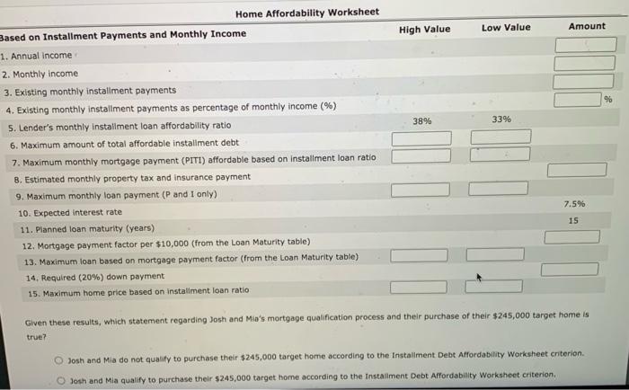 expected to cost $245,000. Given your knowledge of personal finance, they ve