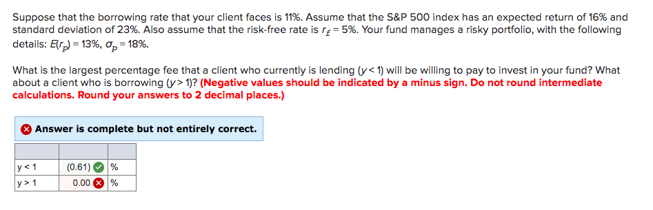 Suppose that the borrowing rate that your client faces is 11%.