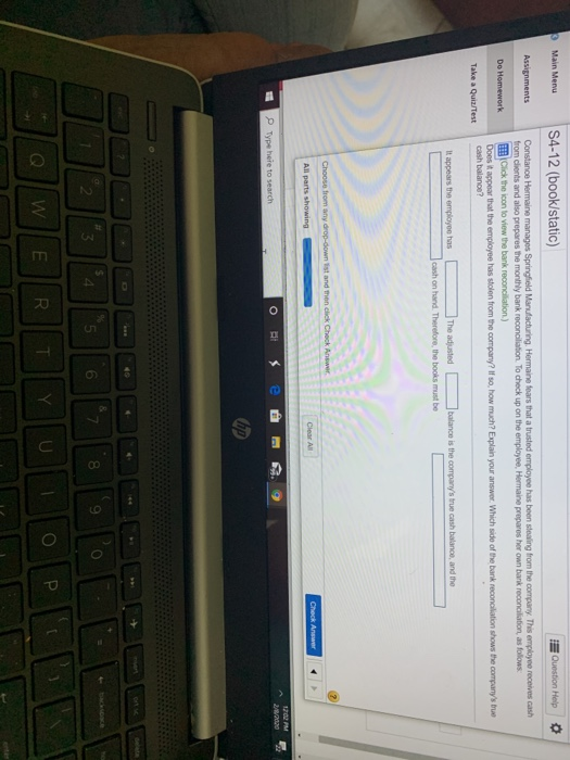 2 pts of 9 (5 complete) Main Menu S4-12 (book/static) HW Score: