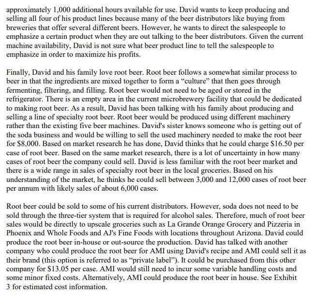 mix, how many total cases would David need to sell in order