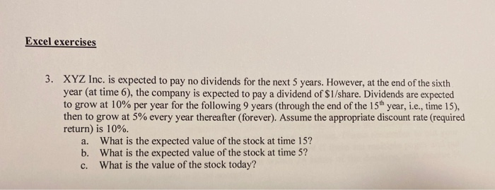 Problem set solution FINANCIAL ECONOMICS - EXCEL (expected value of stock) Thank