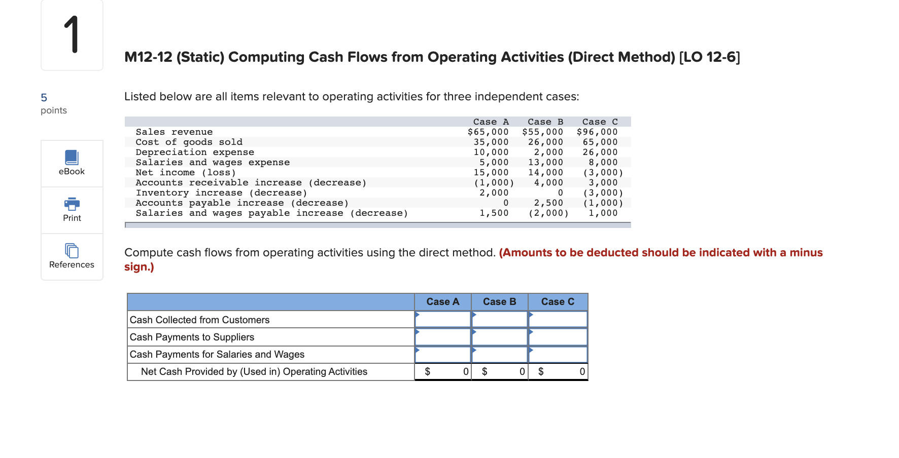  1 M12-12 (Static) Computing Cash Flows from Operating Activities (Direct Method)