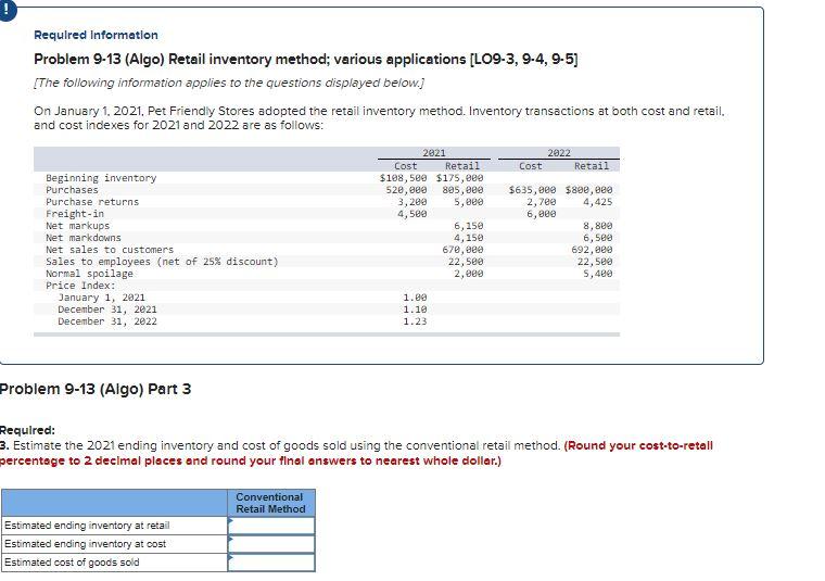9-4, 9-5) [The following information applies to the questions displayed below.) On