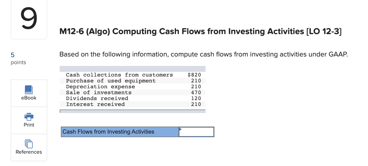 [LO 12-2] 5 points Listed below are all balance sheet accounts relevant