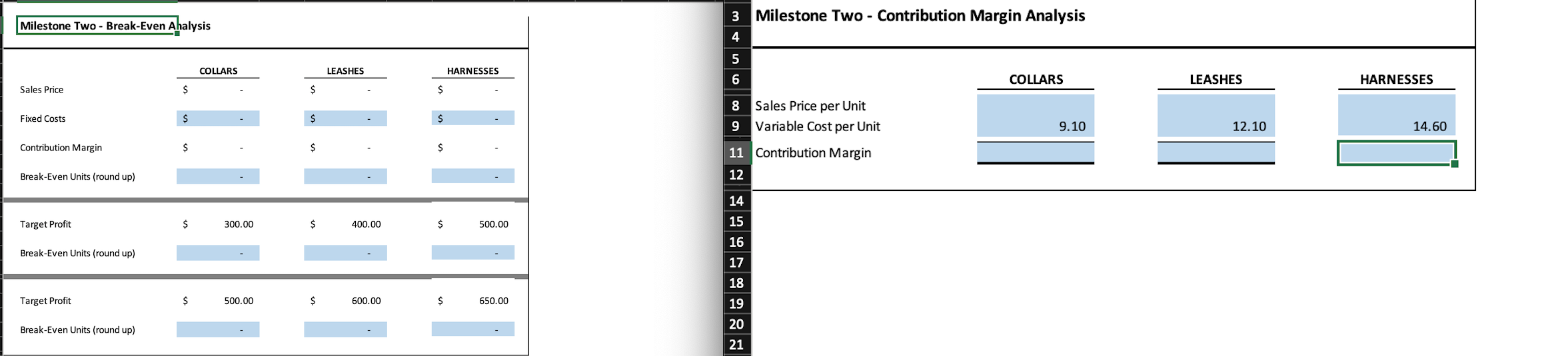  Collars With pricing at $20 per collar, you can expect to