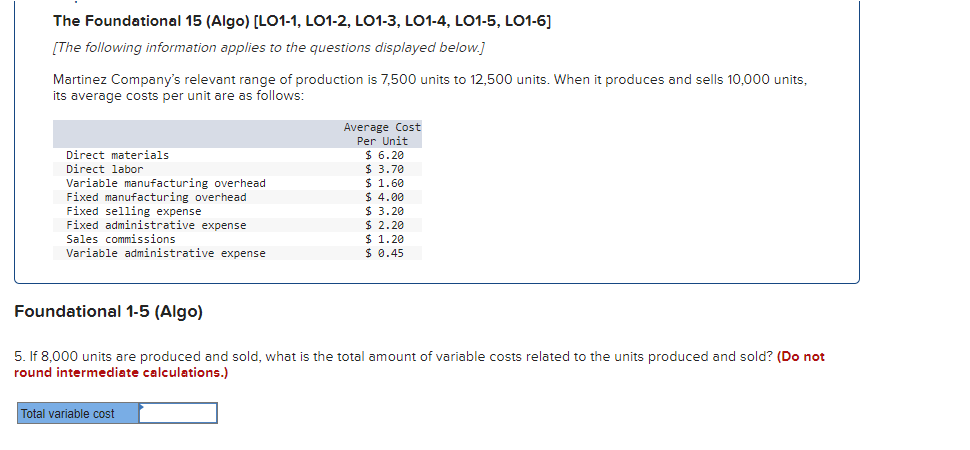 [LO1-1, LO1-2, LO1-3, LO1-4, LO1-5, LO1-6] [The following information applies to the