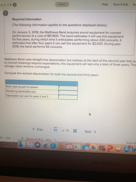  4,5,7,8 Help Save & Exit Su Required Information [The following information