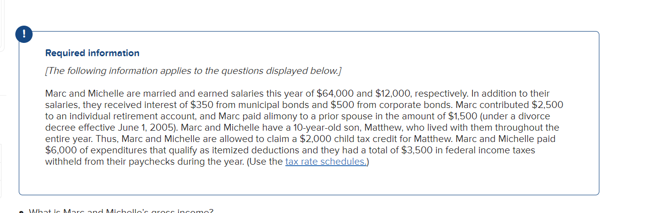 This is all the same question ! Required information [The following information