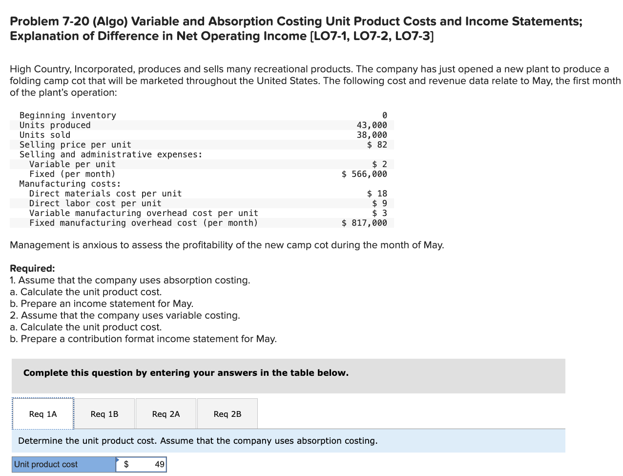  Req 1A Req 1B Req 2A Req 2B Prepare an income